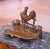 Late 19th Century 19th Century French Patinated and Gilt Spelter Rooster Inkwell Desk Set For Sale - Image 5 of 10