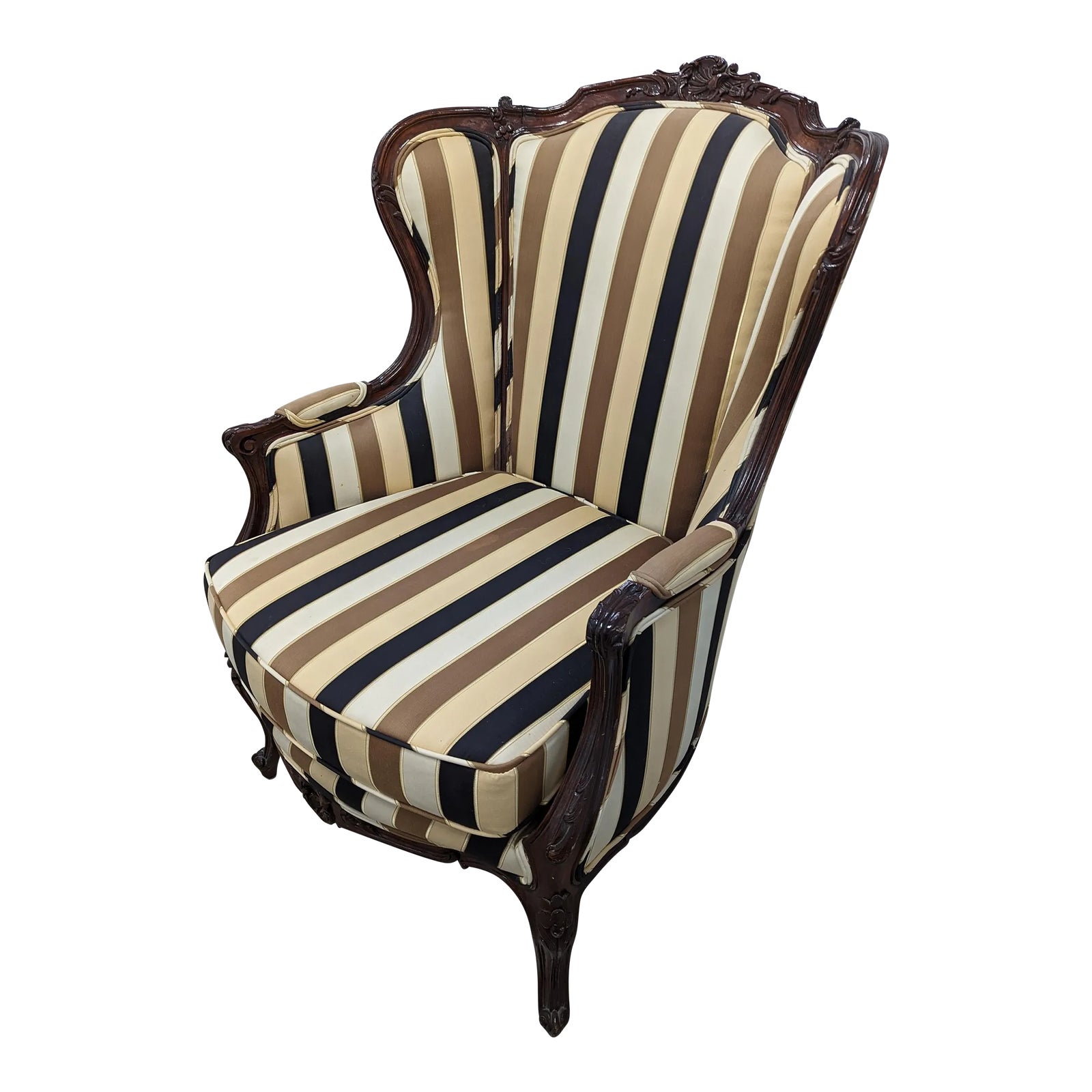 Late 19th Century Victorian Wing Back Chair Chairish
