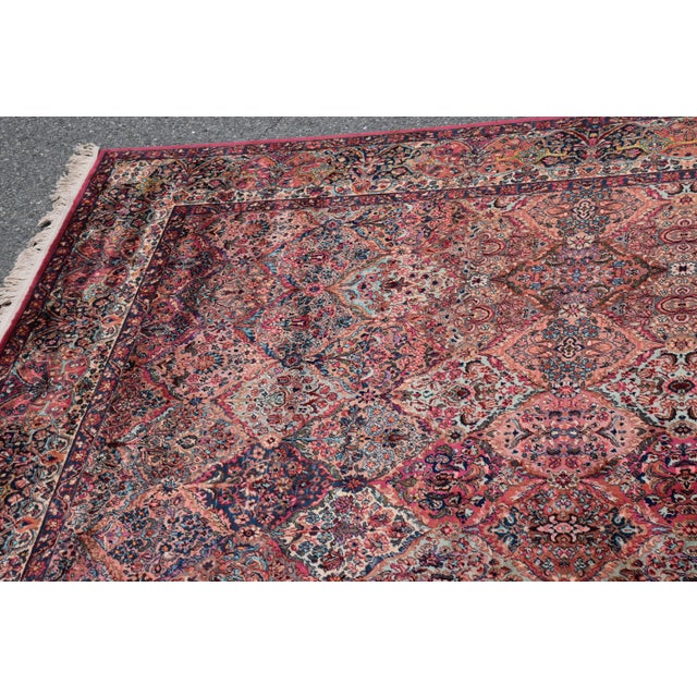Traditional Karastan 11.5’ X 14’ Red Wool Kirman Antique Rug For Sale - Image 3 of 10