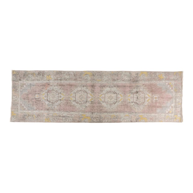 Mid 20th Century Oushak Anatolian Decorative Hallway Runner For Sale