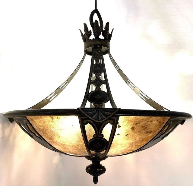Contemporary Renaissance Inspired Iron & Mica "Avignon" Pendant by Fine Art Lamps For Sale - Image 11 of 13
