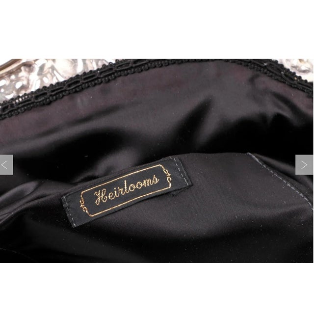 Contemporary Antique 1905 Gorham Sterling Silver Cherub Frame Lizard Skin Artisan Handbag For Sale - Image 3 of 12