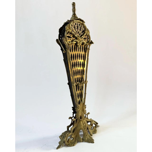 Vintage French Brass Fire Screen with Peacock Motif, 1960s For Sale - Image 10 of 12