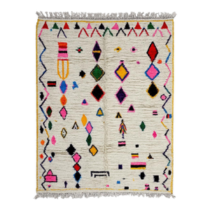 Artful Moroccan Azilal Rug - 9.2 X 7 Ft