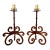 Vintage Rustic Wrought Iron Spanish Revival Style Candle Holders Converted to Table Lamps, Circa 1980s- A Pair For Sale