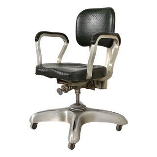 Art Deco Executive Office Desk Chair by Art Metal, Circa 1930s For Sale