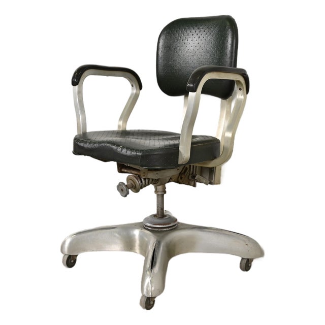 Art Deco Executive Office Desk Chair by Art Metal, Circa 1930s For Sale
