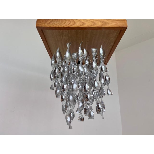 Metal Space Age Aluminium Ceiling Light, Czechoslovakia, 1960s For Sale - Image 7 of 9