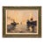 Vintage 1968 Petko Kadiev Original Harbor Painting in Vintage Frame For Sale