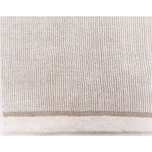 Modern Beige Fragment Runner by Doris Leslie Blau For Sale In New York - Image 6 of 9