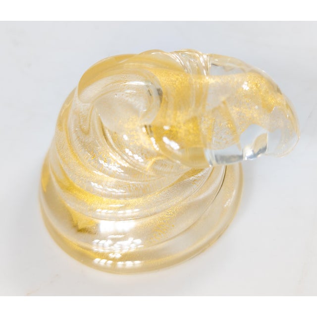 Glass Mid-Century Italian Murano Glass Cornucopia Ashtray by Barovier & Toso For Sale - Image 7 of 7