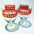 Made in Romania, these colorful art deco-style goblets are sure to add a bit of whimsy to your table. With their diamond-...
