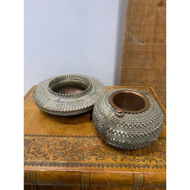 Antique Omani Bedouin Bronze Round Bowl, Ashtray or Catchall For Sale - Image 4 of 5