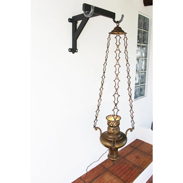 19th CenturyPortuguese Baroque Brass Chandelier For Sale - Image 9 of 13