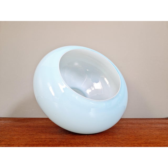 Blue Space Age Pendant Light in Blue Opaline from Peill & Putzler, 1970 For Sale - Image 8 of 11