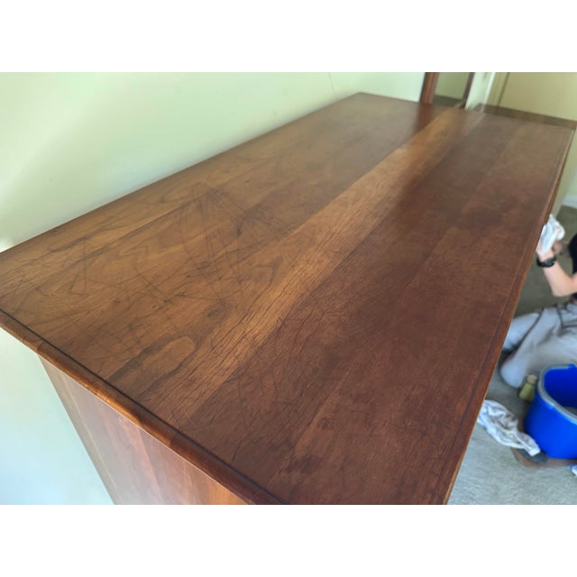 L. & J. G. Stickley 7-Drawer Georgian Dresser in Cherry For Sale - Image 9 of 11