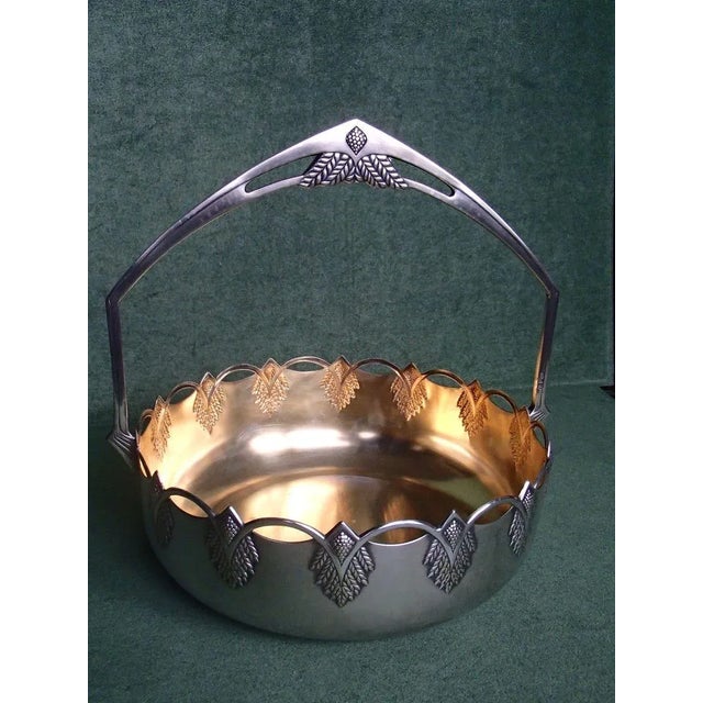 Antique Art Nouveau Silver-Plated Bowl with Handle from WMF For Sale - Image 16 of 17