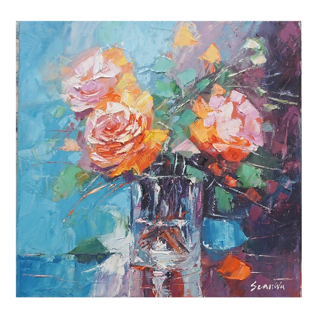 Original Oil Painting, Flowers For Sale