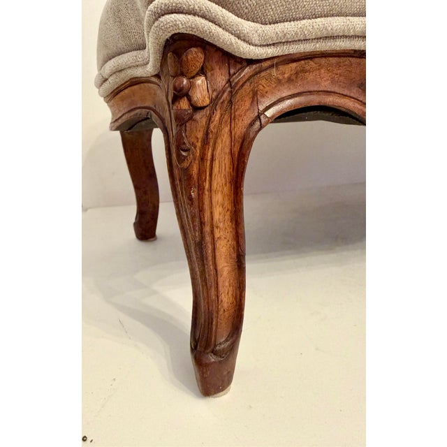 Antique Carved Louis XV Walnut Footstool For Sale - Image 10 of 12