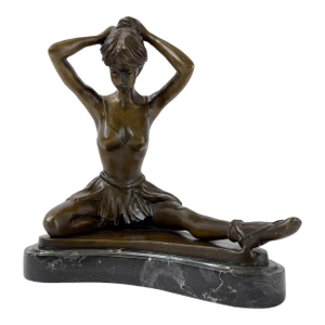 Bronze Statue of Seated Ballerina – 13"