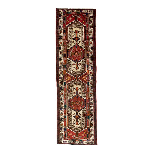 1960s Vintage Serab Handmade Wool Rug With Multicolor Design For Sale