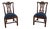 Pair of Maitland Smith Mahogany Dining Chairs For Sale