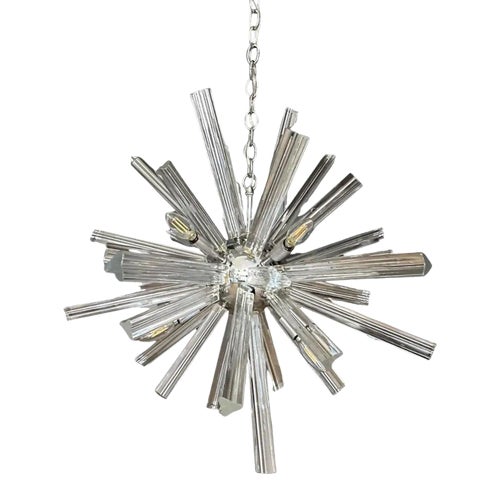 Sputnik Venini Murano Triedi Crystal Prism Chandelier