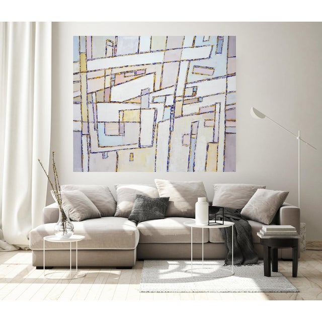 Textile Abstraction 30.Original Modern Hand Painting For Sale - Image 7 of 9