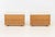 Pair of Poltrana Frau Cream Leather Wrapped End Tables, with two frieze push drawers, impressed mark to the side. 15.25" H...