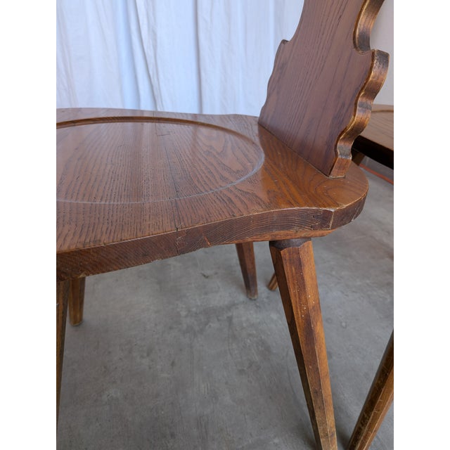 Farmhouse Tyrolean Chairs with Heart Cutout Back, 1970s, Set of 6 For Sale - Image 10 of 18