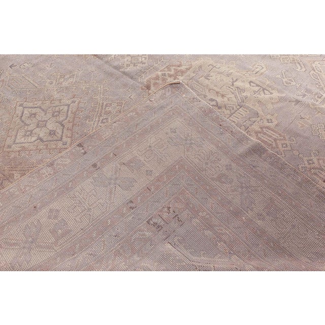 Antique Turkish Oushak Rug For Sale - Image 4 of 8