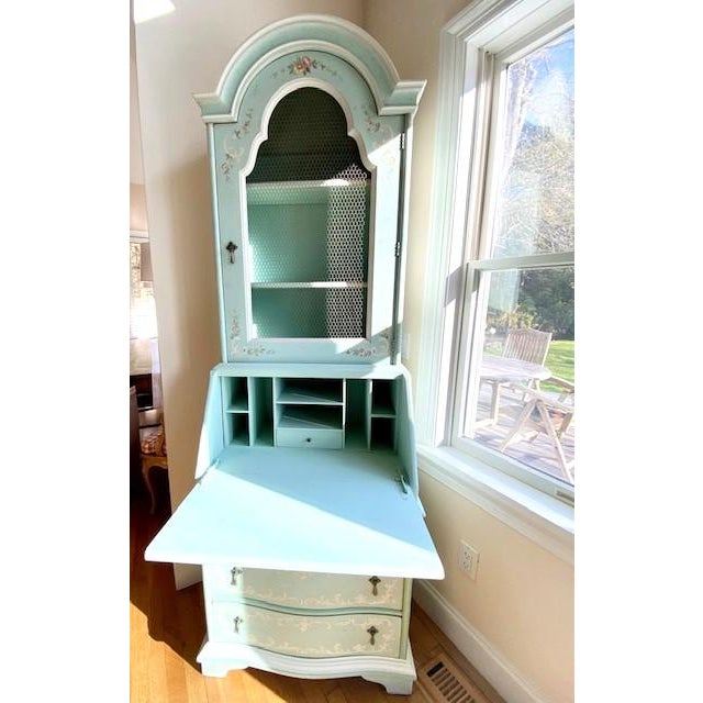 Light Blue Secretary Desk by John Widdicomb For Sale - Image 10 of 12