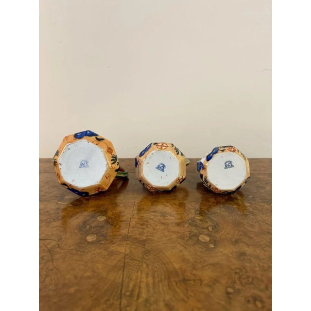 Antique Davenport Ironstone Octagonal Jugs, 1820, Set of 3 For Sale - Image 3 of 6