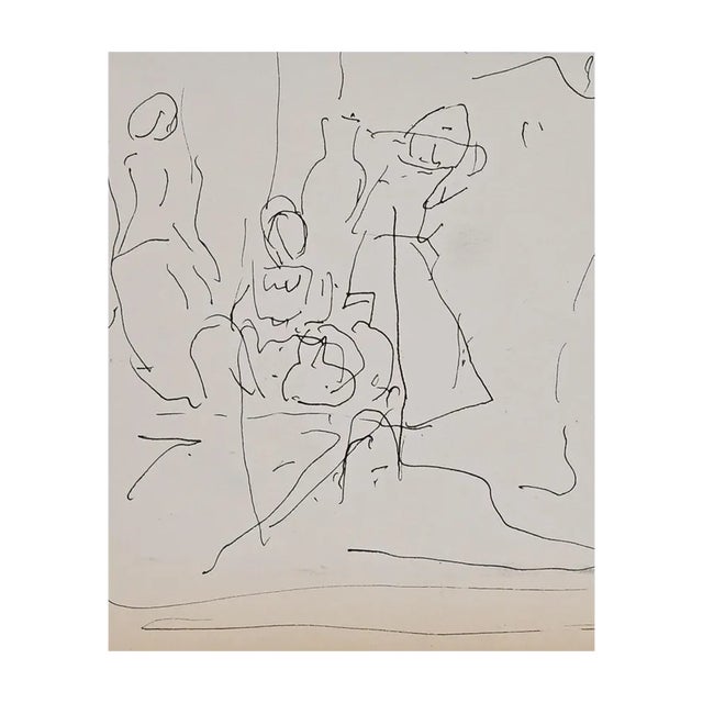 Charles Dufresne, Figures, Original Drawing, Early 20th-Century For Sale