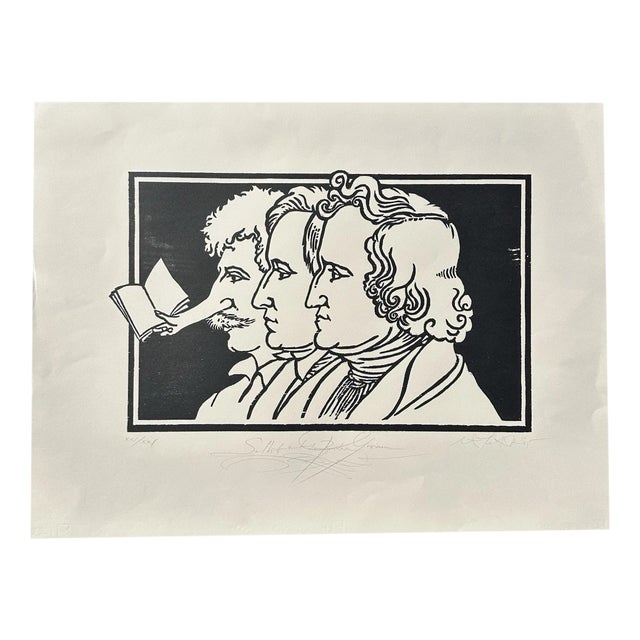 Schindehütte Albert, Even with Brothers Grimm Krause's Fairy Tale, 1996, Woodcut For Sale