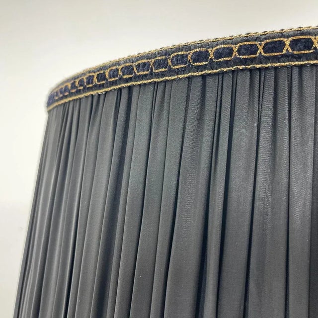 Mid-Century Brass, Onyx & Ebonized Wood Floor Lamp, Italy, 1950s For Sale - Image 10 of 12