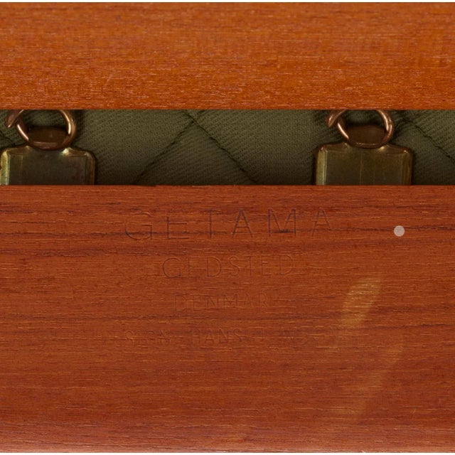 1960s Vintage Hans J. Wegner for Getama Model 330/3a in Teak & Wool, 1965 For Sale - Image 5 of 12