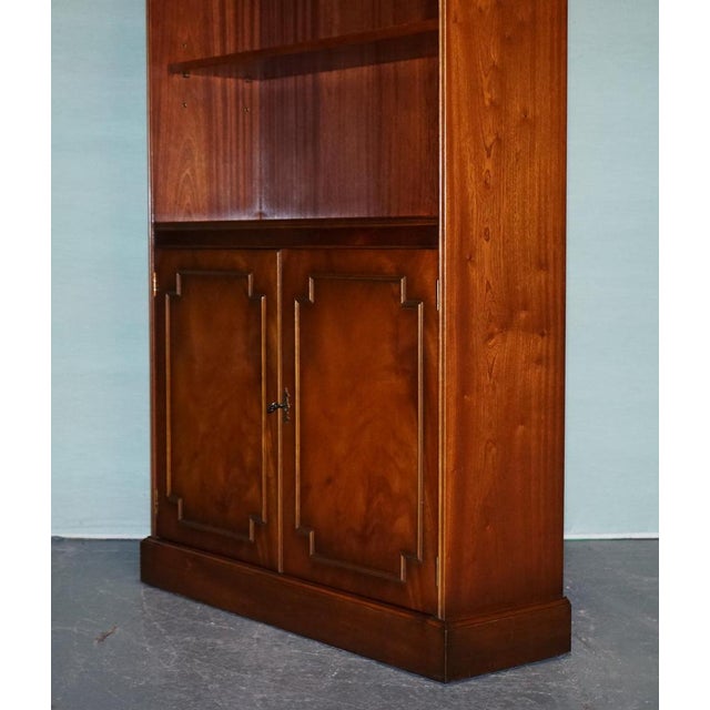 English Traditional Bradley Display Cabinet Bookcase with Shelves and Cupboard For Sale - Image 14 of 18