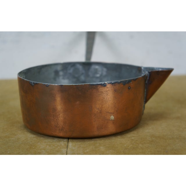 Antique French Dovetailed Copper Sauce Pan Candy Making Sugar Pot & Lid For Sale - Image 9 of 14