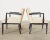 Early 21st Century Pair of Modern Cerused Oak Faux Bamboo Bouclé Armchairs For Sale - Image 5 of 12