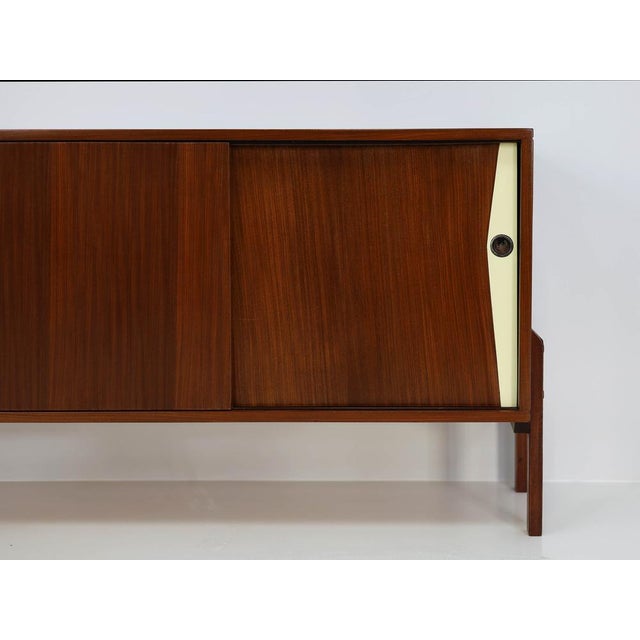 Sideboard with Asymmetrical Details and Sliding Doors from La Permanente Mobili Cantù, Italy, 1950s For Sale - Image 9 of 10