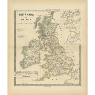 Ancient Cartography of Britannia and Hibernia, 1880 For Sale