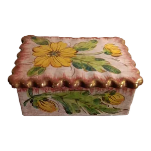 1980s Floral Trinket Box, Made in Italy