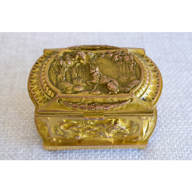 Gold Antique Napoleon III Jewelry Box For Sale - Image 8 of 15