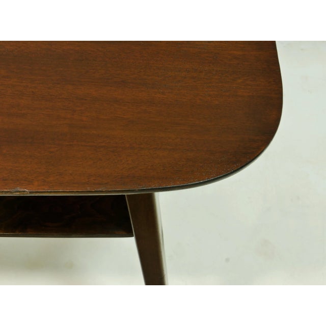 Wood Mid-Century Modern German Oak Side Table, 1960s For Sale - Image 7 of 9