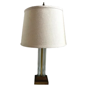 1940s Art Deco Glass and Nickel Table Lamp by Gilbert Rohde for Mslc