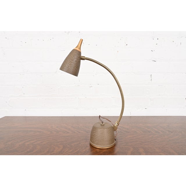 Mid-Century Modern Gooseneck Desk Lamp or Table Lamp, Circa 1950s For Sale - Image 12 of 12