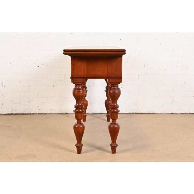 Baker Furniture Colonial West Indies Carved Mahogany Console Table For Sale - Image 10 of 12