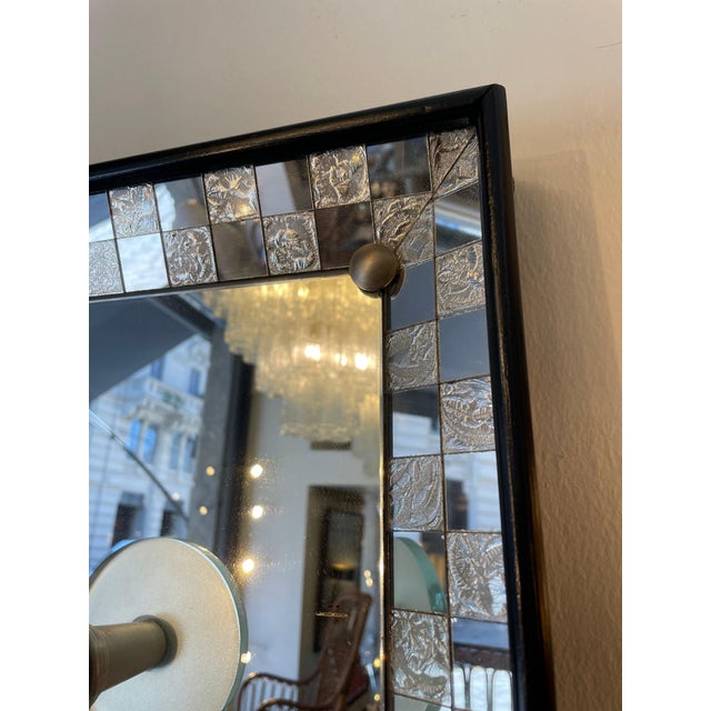 Mirror with Mosaic Border and Glass Coat Hooks, 1970s For Sale - Image 4 of 18