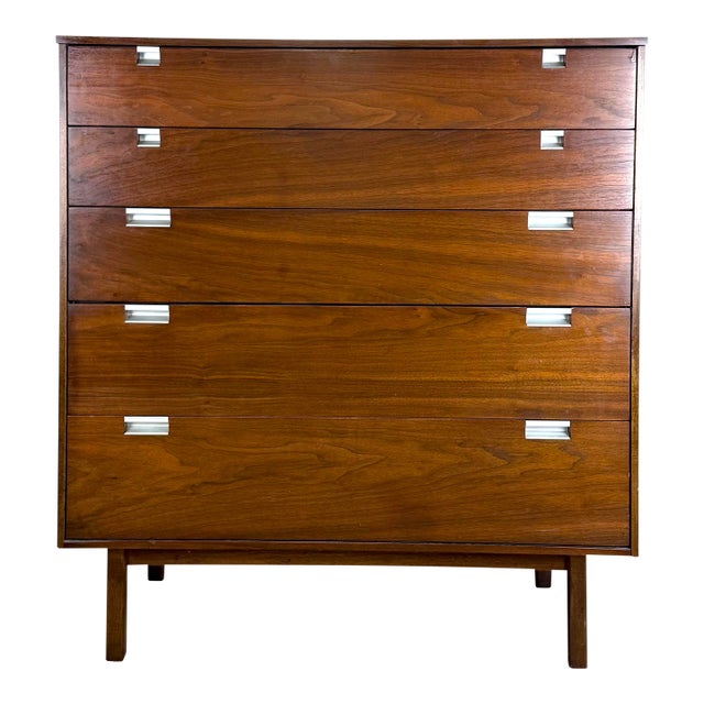 1960s Mid Century Modern George Nelson Style Tall Dresser by Bassett For Sale